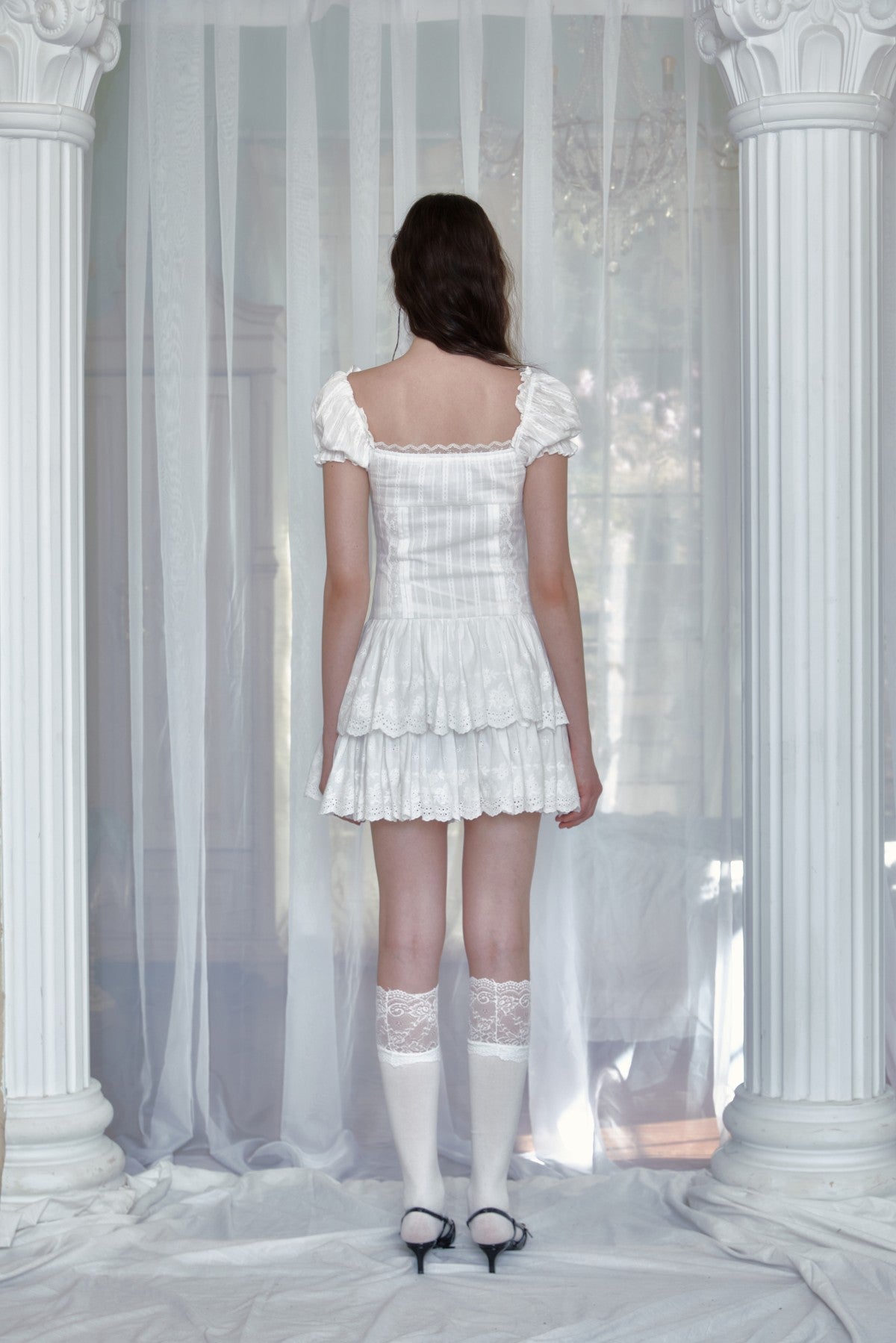 Lace jacquard dress